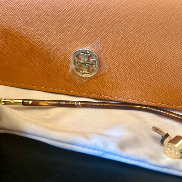 Tory Burch Gold and Tortoise Sunglasses - Picture 7 of 11